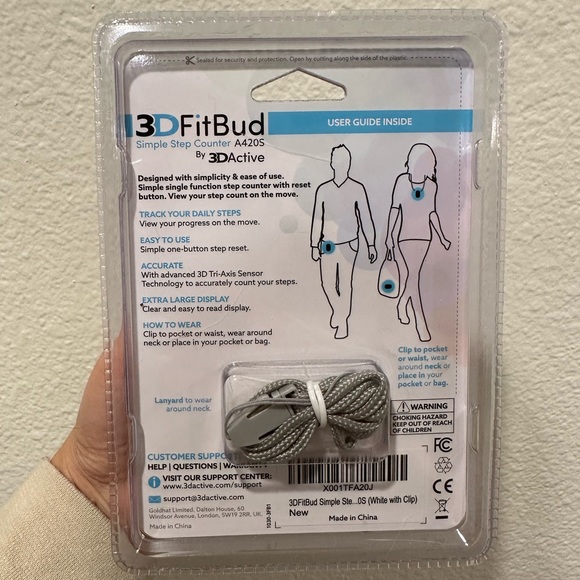 🆕 Amazon: White Pedometer / Simple Step Counter - Picture 2 of 2